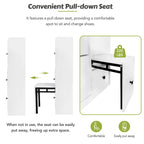 Versatile Tipping Bucket Shoe Cabinet with 3 Flip Drawers, Maximum Storage Entryway Organizer with Drawer
