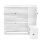Versatile Tipping Bucket Shoe Cabinet with 3 Flip Drawers, Maximum Storage Entryway Organizer with Drawer