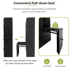 Versatile Tipping Bucket Shoe Cabinet with 3 Flip Drawers, Maximum Storage Entryway Organizer with Drawer