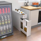 Schmaler Badezimmerschrank mit Schublade und Einlegeböden