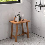 Teak Shower Bench Bathroom Shower Stool for Shaving Legs & Spa