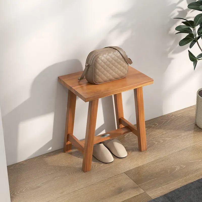 Teak Shower Bench Bathroom Shower Stool for Shaving Legs & Spa