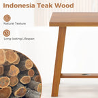 Teak Shower Bench Bathroom Shower Stool for Shaving Legs & Spa