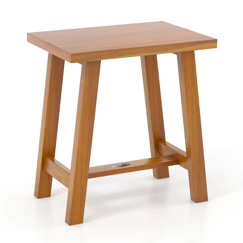 Teak Shower Bench Bathroom Shower Stool for Shaving Legs & Spa