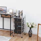 4 Drawers Metal Rolling Storage Cart Scrapbook Supply & Paper - see details