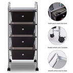 4 Drawers Metal Rolling Storage Cart Scrapbook Supply & Paper - see details