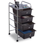 4 Drawers Metal Rolling Storage Cart Scrapbook Supply & Paper - see details