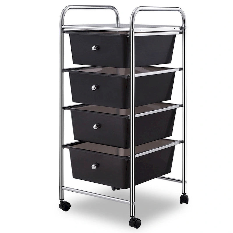 4 Drawers Metal Rolling Storage Cart Scrapbook Supply & Paper - see details
