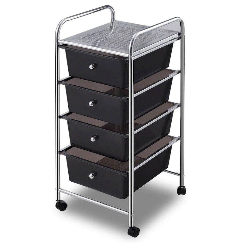 4 Drawers Metal Rolling Storage Cart Scrapbook Supply & Paper - see details