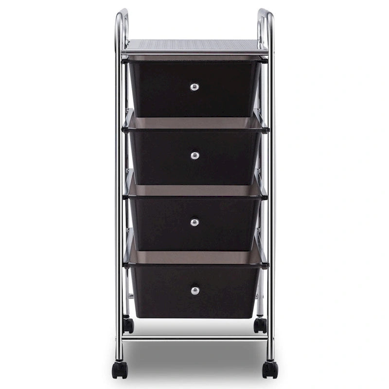 4 Drawers Metal Rolling Storage Cart Scrapbook Supply & Paper - see details