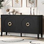 Sophisticated Fir Veneer Cabinet with Textured Finish