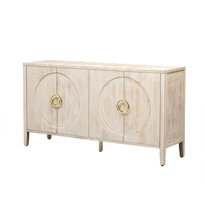 Sophisticated Fir Veneer Cabinet with Textured Finish