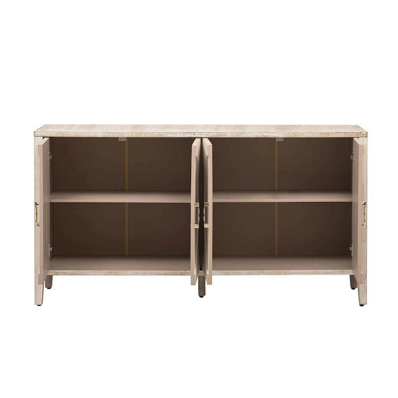 Sophisticated Fir Veneer Cabinet with Textured Finish