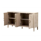 Sophisticated Fir Veneer Cabinet with Textured Finish