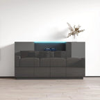 Modern Sideboard with LED Lighting Gloss Fronts - 63 inches