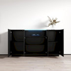 Modern Sideboard with LED Lighting Gloss Fronts - 63 inches