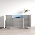 Modern Sideboard with LED Lighting Gloss Fronts - 63 inches