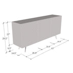 Modernes Sideboard mit glänzenden Fronten und mattem Korpus - 63 Zoll