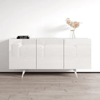 Modernes Sideboard mit glänzenden Fronten und mattem Korpus - 63 Zoll