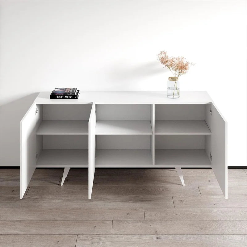 Modern Sideboard with Gloss Fronts Matte Body - 63 inches