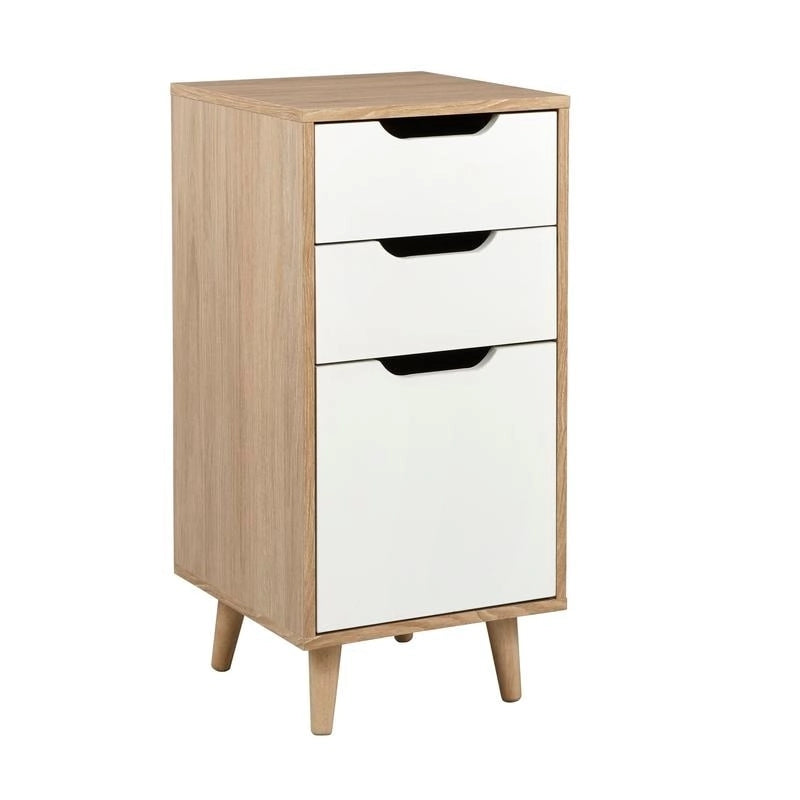 Mid-Century Modern Filing Cabinet with Supply Drawers
