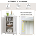 Bathroom MDF Cabinet Triangle Corner Storage Cabinet with Adjustable Shelf