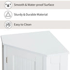 Bathroom MDF Cabinet Triangle Corner Storage Cabinet with Adjustable Shelf