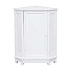 Bathroom MDF Cabinet Triangle Corner Storage Cabinet with Adjustable Shelf