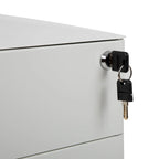 Modern 3-Drawer Mobile Locking Filing Cabinet Storage Organizer