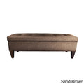10-button Tufted Upholstered Long Storage Bench Ottoman