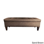 10-button Tufted Upholstered Long Storage Bench Ottoman