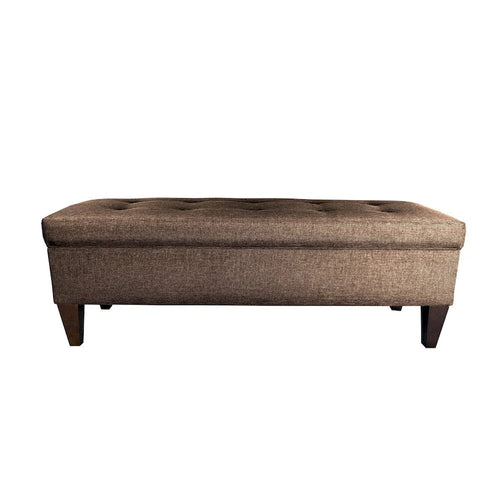10-button Tufted Upholstered Long Storage Bench Ottoman