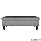 10-button Tufted Upholstered Long Storage Bench Ottoman