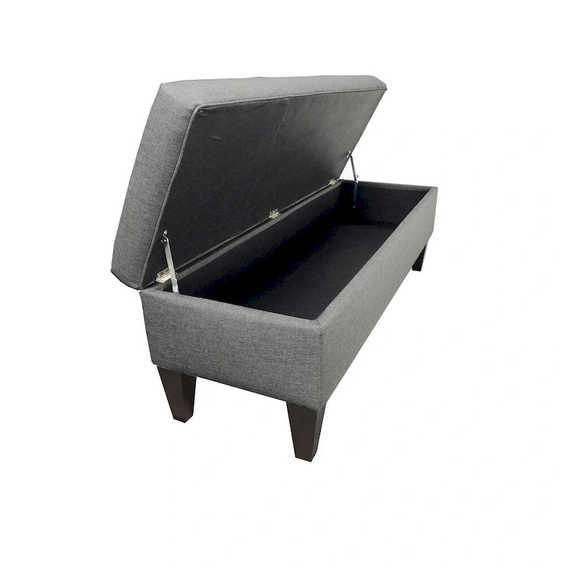 10-button Tufted Upholstered Long Storage Bench Ottoman