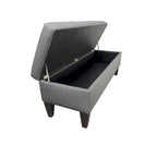 10-button Tufted Upholstered Long Storage Bench Ottoman