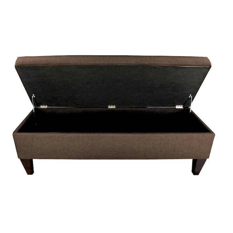 10-button Tufted Upholstered Long Storage Bench Ottoman