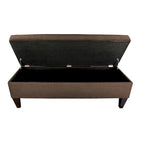 10-button Tufted Upholstered Long Storage Bench Ottoman