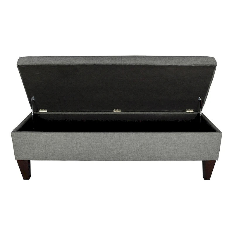 10-button Tufted Upholstered Long Storage Bench Ottoman