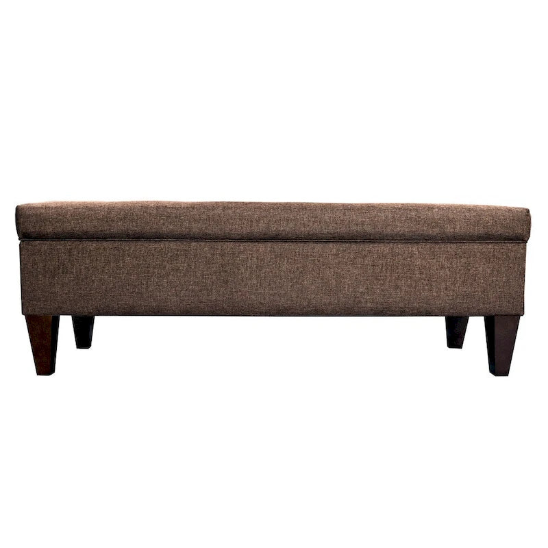 10-button Tufted Upholstered Long Storage Bench Ottoman