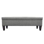 10-button Tufted Upholstered Long Storage Bench Ottoman