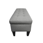 10-button Tufted Upholstered Long Storage Bench Ottoman