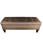 10-button Tufted Upholstered Long Storage Bench Ottoman