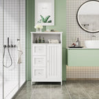 Bathroom standing storage cabinet with 3 drawers and 1 door