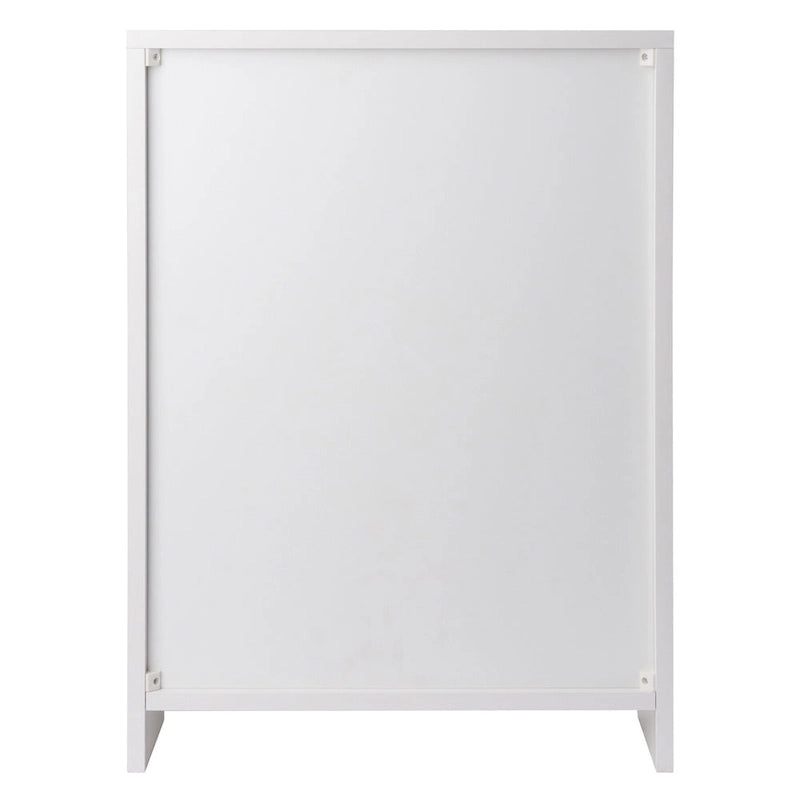 White 1-Drawer Storage Cabinet with Adjustable Shelf