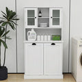 Two-Compartment Tilt-Out Dirty Laundry Basket Tall Bathroom Cabinet