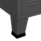Sideboard Industrial Storage Cabinet for Living Room Metal and Glass - 41.3 x 13.8 x 24.4
