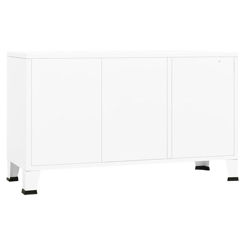 Sideboard Industrial Storage Cabinet for Living Room Metal and Glass - 41.3 x 13.8 x 24.4
