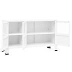 Sideboard Industrial Storage Cabinet for Living Room Metal and Glass - 41.3 x 13.8 x 24.4