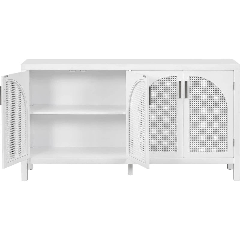 Large Storage Space Sideboard with Artificial Rattan Door