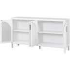 Large Storage Space Sideboard with Artificial Rattan Door